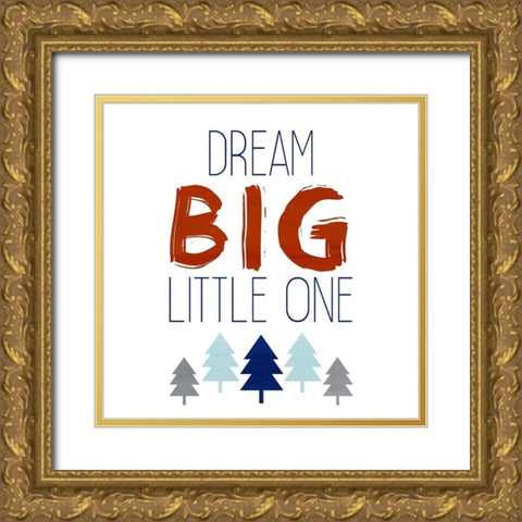 Brave Dino 2 Gold Ornate Wood Framed Art Print with Double Matting by Allen, Kimberly