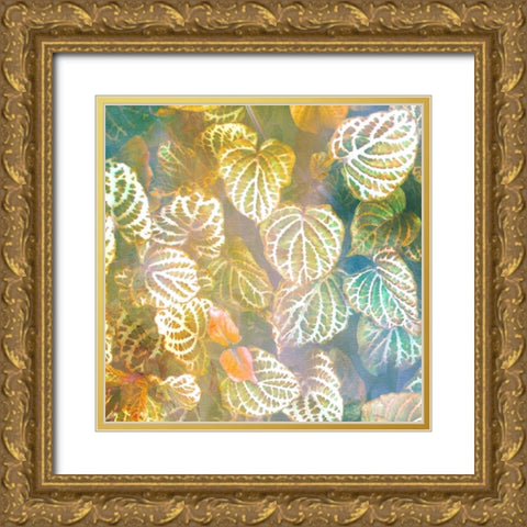 Jungle Leaves 1 Gold Ornate Wood Framed Art Print with Double Matting by Allen, Kimberly