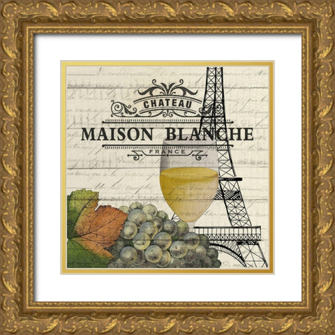 Vino 2 Gold Ornate Wood Framed Art Print with Double Matting by Allen, Kimberly