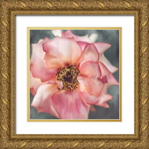Dusty Rose Gold Ornate Wood Framed Art Print with Double Matting by Allen, Kimberly