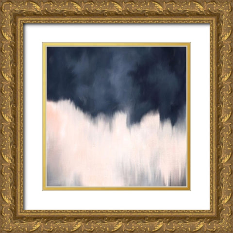 Blue Blush Gold Ornate Wood Framed Art Print with Double Matting by Allen, Kimberly