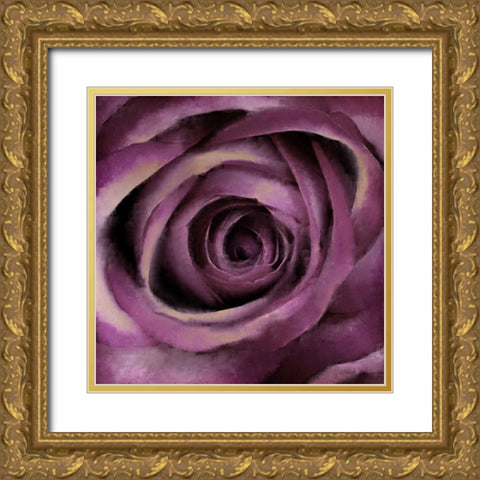 Bloom Center Gold Ornate Wood Framed Art Print with Double Matting by Allen, Kimberly