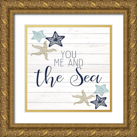 The Sea 1 Gold Ornate Wood Framed Art Print with Double Matting by Allen, Kimberly