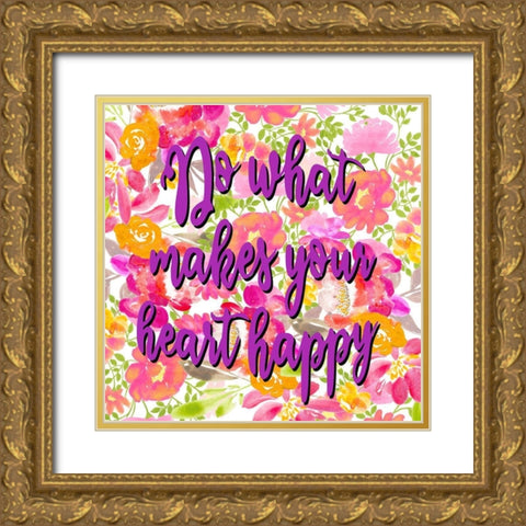 Do What Gold Ornate Wood Framed Art Print with Double Matting by Allen, Kimberly