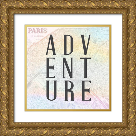 Adventure Gold Ornate Wood Framed Art Print with Double Matting by Allen, Kimberly