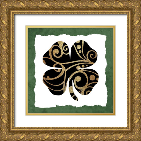 Happy 1 Gold Ornate Wood Framed Art Print with Double Matting by Allen, Kimberly