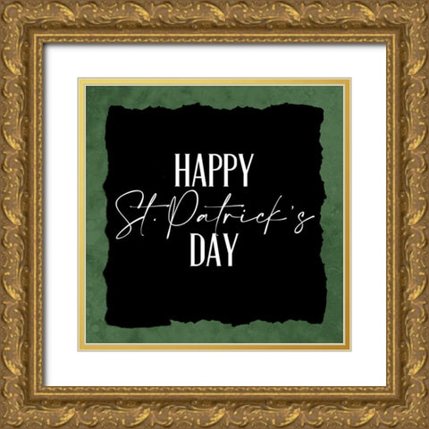 Happy 2 Gold Ornate Wood Framed Art Print with Double Matting by Allen, Kimberly