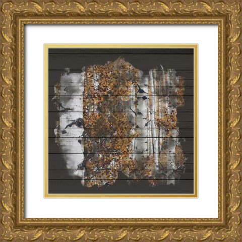 Aspen Wood 2 Gold Ornate Wood Framed Art Print with Double Matting by Allen, Kimberly