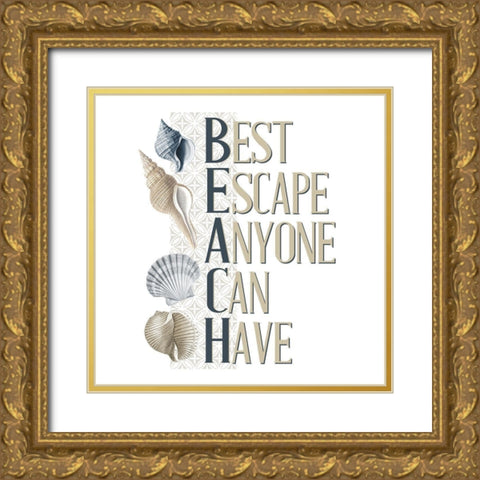 Sea Air 4 Gold Ornate Wood Framed Art Print with Double Matting by Allen, Kimberly