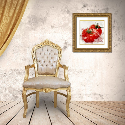 Veggies 4 Gold Ornate Wood Framed Art Print with Double Matting by Allen, Kimberly
