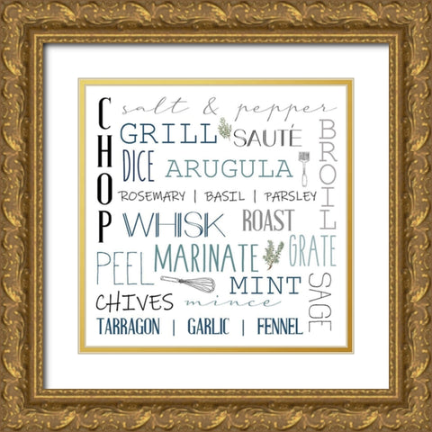 Chop Gold Ornate Wood Framed Art Print with Double Matting by Allen, Kimberly