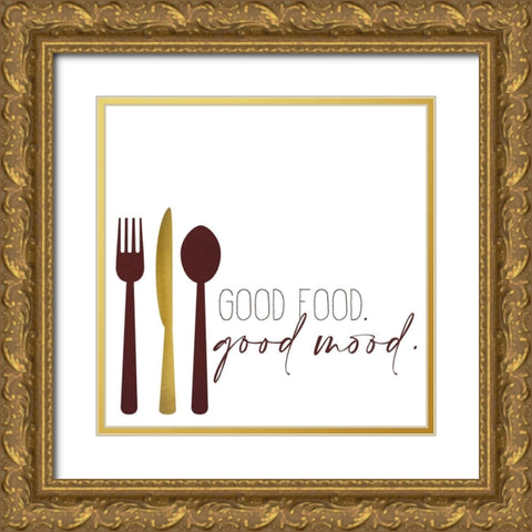 Good Food Gold Ornate Wood Framed Art Print with Double Matting by Allen, Kimberly