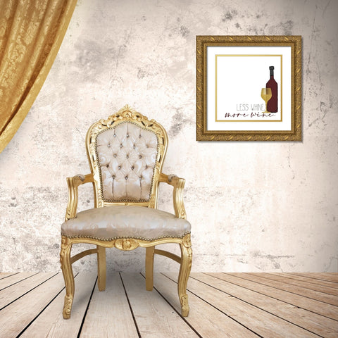 More Wine Gold Ornate Wood Framed Art Print with Double Matting by Allen, Kimberly