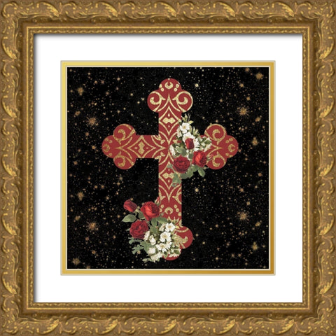 Pray 2 Gold Ornate Wood Framed Art Print with Double Matting by Allen, Kimberly