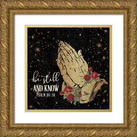 Pray 3 Gold Ornate Wood Framed Art Print with Double Matting by Allen, Kimberly