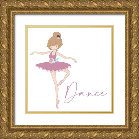 Dance Dream Love 1 Gold Ornate Wood Framed Art Print with Double Matting by Allen, Kimberly