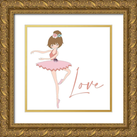 Dance Dream Love 3 Gold Ornate Wood Framed Art Print with Double Matting by Allen, Kimberly