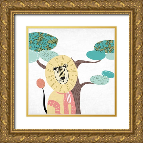 Safari Days 1 Gold Ornate Wood Framed Art Print with Double Matting by Allen, Kimberly