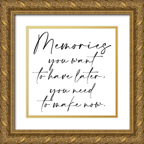 Memories v5 Gold Ornate Wood Framed Art Print with Double Matting by Allen, Kimberly