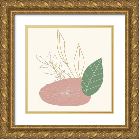 Natural 3 Gold Ornate Wood Framed Art Print with Double Matting by Allen, Kimberly