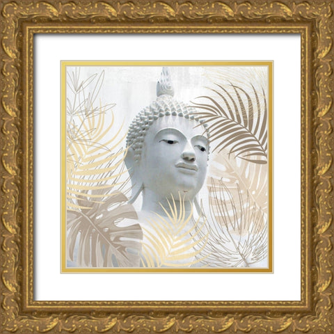 Buddha Palm Gold Ornate Wood Framed Art Print with Double Matting by Allen, Kimberly