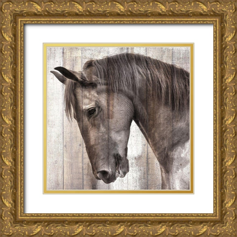 King Gold Ornate Wood Framed Art Print with Double Matting by Allen, Kimberly