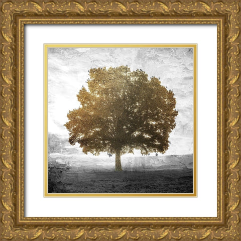 Golden Tree Gold Ornate Wood Framed Art Print with Double Matting by Allen, Kimberly