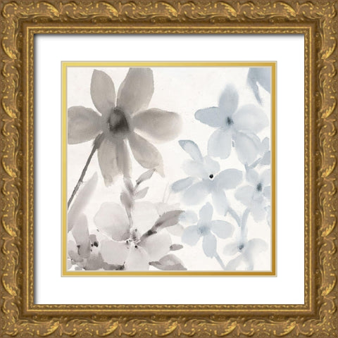 Spring Blue 2 Gold Ornate Wood Framed Art Print with Double Matting by Allen, Kimberly