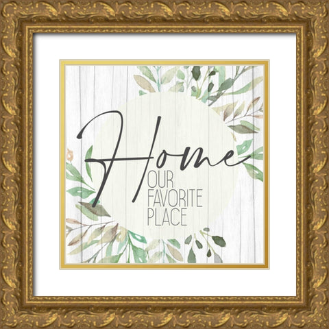 Favorite Place Gold Ornate Wood Framed Art Print with Double Matting by Allen, Kimberly