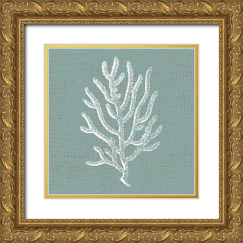 Ocean Blues 1 Gold Ornate Wood Framed Art Print with Double Matting by Allen, Kimberly