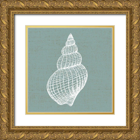 Ocean Blues 2 Gold Ornate Wood Framed Art Print with Double Matting by Allen, Kimberly