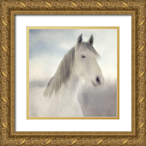 Serene Gold Ornate Wood Framed Art Print with Double Matting by Allen, Kimberly