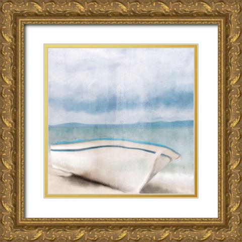Beached Gold Ornate Wood Framed Art Print with Double Matting by Allen, Kimberly