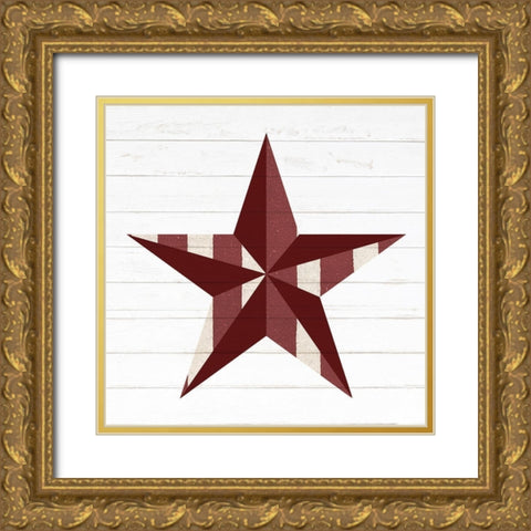 Primitive Star 2 Gold Ornate Wood Framed Art Print with Double Matting by Allen, Kimberly