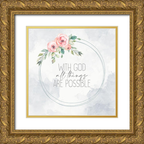 All Things Gold Ornate Wood Framed Art Print with Double Matting by Allen, Kimberly