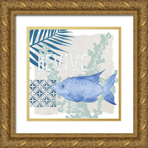 Under the Sea 2 Gold Ornate Wood Framed Art Print with Double Matting by Allen, Kimberly