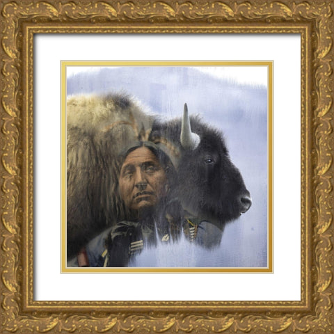 Chief Gold Ornate Wood Framed Art Print with Double Matting by Allen, Kimberly
