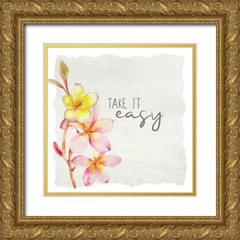 Take Time 3 Gold Ornate Wood Framed Art Print with Double Matting by Allen, Kimberly