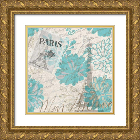 Mon Amour 2 Gold Ornate Wood Framed Art Print with Double Matting by Allen, Kimberly