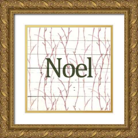 Christmas Branches 2 Gold Ornate Wood Framed Art Print with Double Matting by Allen, Kimberly