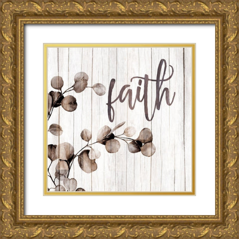 Faith Branch Gold Ornate Wood Framed Art Print with Double Matting by Allen, Kimberly
