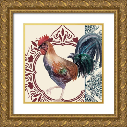 Poultry 2 Gold Ornate Wood Framed Art Print with Double Matting by Allen, Kimberly