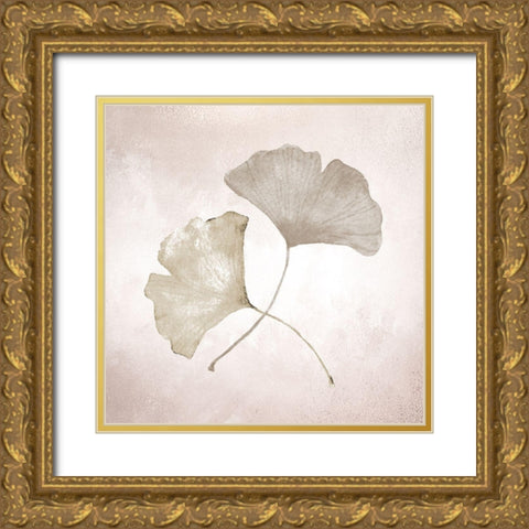 Ginkgo 1 Gold Ornate Wood Framed Art Print with Double Matting by Allen, Kimberly