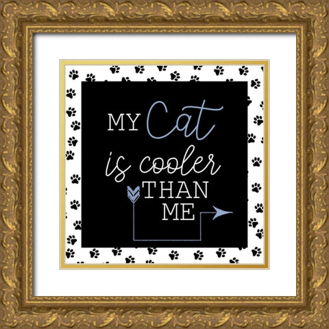My Cat Gold Ornate Wood Framed Art Print with Double Matting by Allen, Kimberly