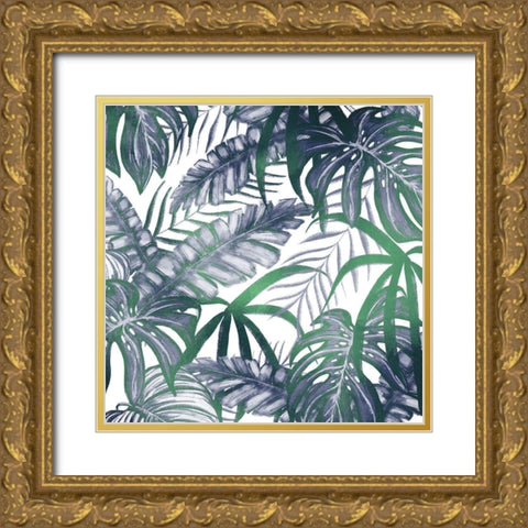 Blue Green 1 Gold Ornate Wood Framed Art Print with Double Matting by Allen, Kimberly