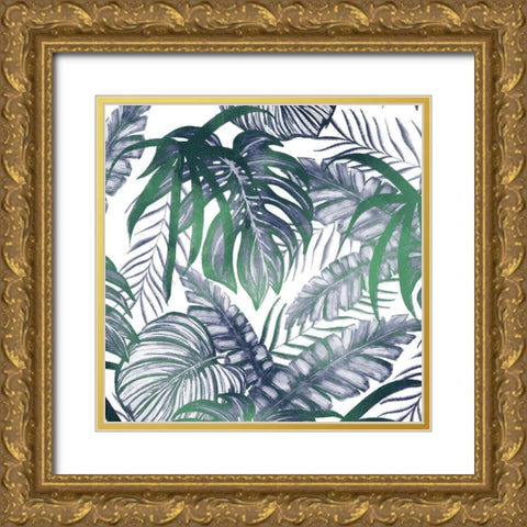 Blue Green 2 Gold Ornate Wood Framed Art Print with Double Matting by Allen, Kimberly