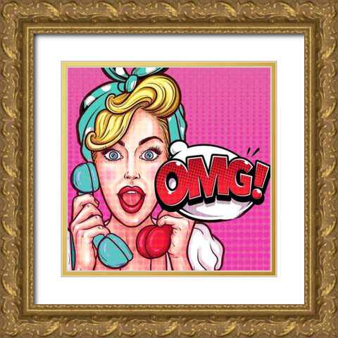 OMG Gold Ornate Wood Framed Art Print with Double Matting by Allen, Kimberly