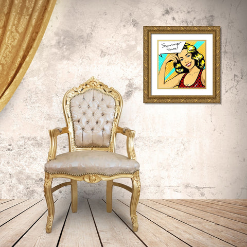 Summertime Gold Ornate Wood Framed Art Print with Double Matting by Allen, Kimberly
