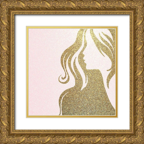 Fashionista 5 Square Gold Ornate Wood Framed Art Print with Double Matting by Allen, Kimberly