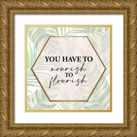 Nourish Gold Ornate Wood Framed Art Print with Double Matting by Allen, Kimberly